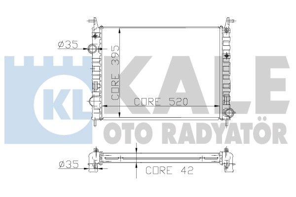 KALE OTO RADYATÖR Radiators, Motora dzesēšanas sistēma 214700